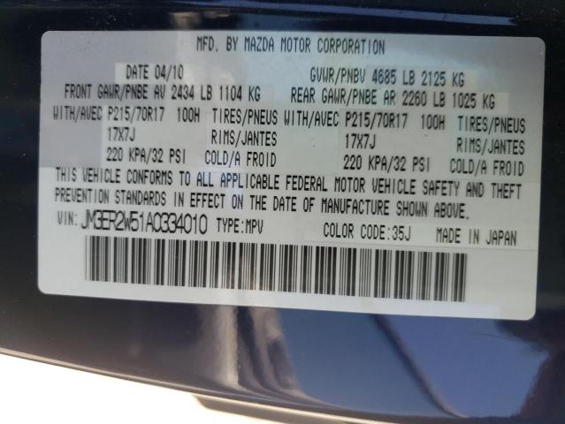 Photo 10 from auction – 2010 MAZDA CX-7 with VIN JM3ER2W51A0334010