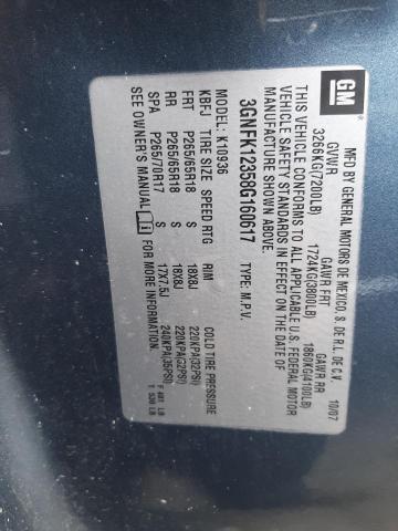 Photo 10 from auction – 2008 CHEVROLET AVALANCHE with VIN 3GNFK12358G160617