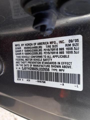 Photo 10 from auction – 2005 HONDA ELEMENT EX with VIN 5J6YH28605L032656