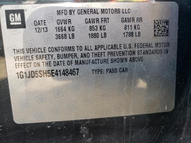 Photo 10 from auction – 2014 CHEVROLET SONIC LT with VIN 1G1JD5SH5E4148467