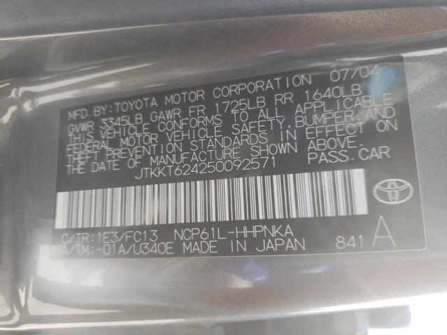 Photo 10 from auction – 2005 TOYOTA SCION XA with VIN JTKKT624250092571