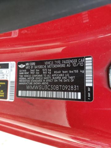 Photo 10 from auction – 2011 MINI COOPER with VIN WMWSU3C50BT092831
