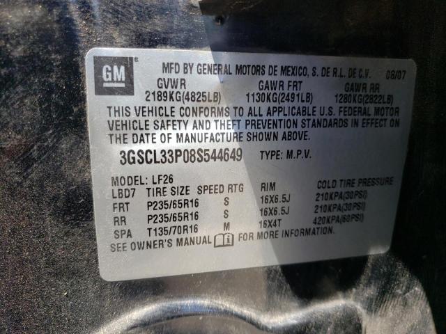 Photo 10 from auction – 2008 SATURN VUE XE with VIN 3GSCL33P08S544649
