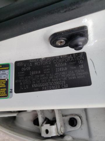 Photo 10 from auction – 2010 KIA OPTIMA LX with VIN KNAGG4A87A5396029