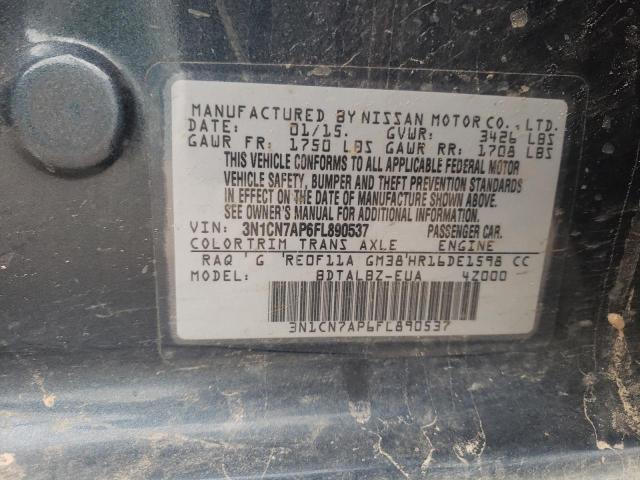 Photo 10 from auction – 2015 NISSAN VERSA with VIN 3N1CN7AP6FL890537