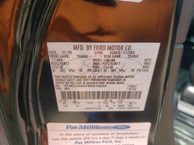 Photo 10 from auction – 2009 FORD ESCAPE LIM with VIN 1FMCU94G19KD14234