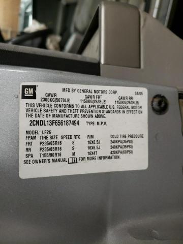Photo 10 from auction – 2005 CHEVROLET EQUINOX LS with VIN 2CNDL13F656187494