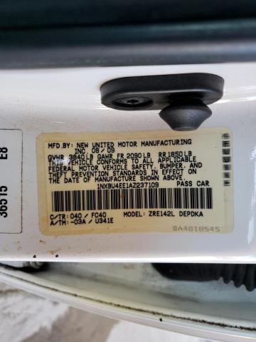 Photo 10 from auction – 2010 TOYOTA COROLLA BA with VIN 1NXBU4EE1AZ237109