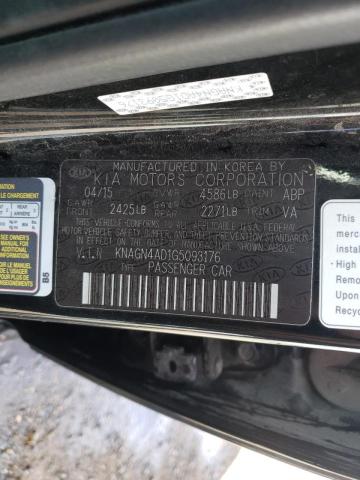 Photo 10 from auction – 2016 KIA OPTIMA HYB with VIN KNAGN4AD1G5093176