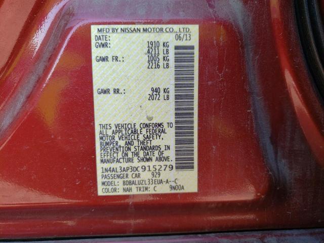 Photo 10 from auction – 2013 NISSAN ALTIMA 2.5 with VIN 1N4AL3AP3DC915279