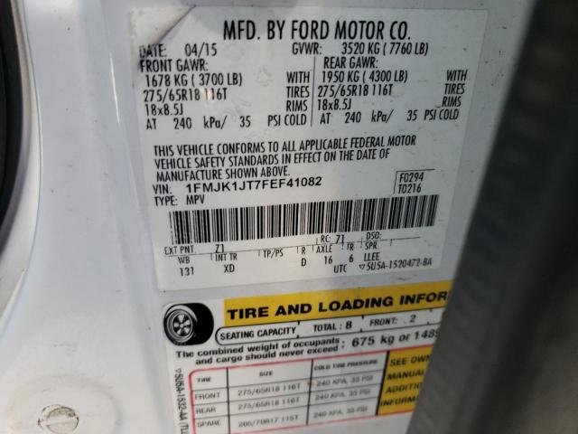 Photo 10 from auction – 2015 FORD EXPEDITION with VIN 1FMJK1JT7FEF41082