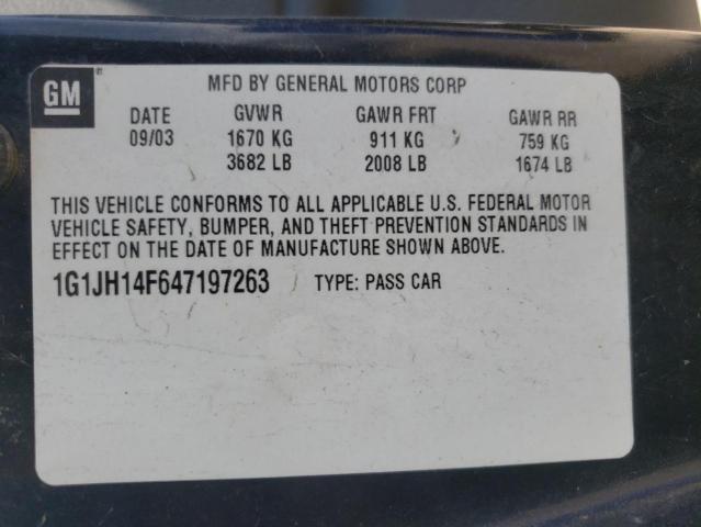 Photo 10 from auction – 2004 CHEVROLET CAVALIER L with VIN 1G1JH14F647197263