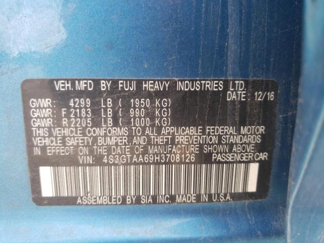 Photo 10 from auction – 2017 SUBARU IMPREZA with VIN 4S3GTAA69H3708126