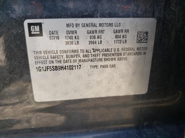 Photo 10 from auction – 2017 CHEVROLET SONIC PREM with VIN 1G1JF5SB9H4102117