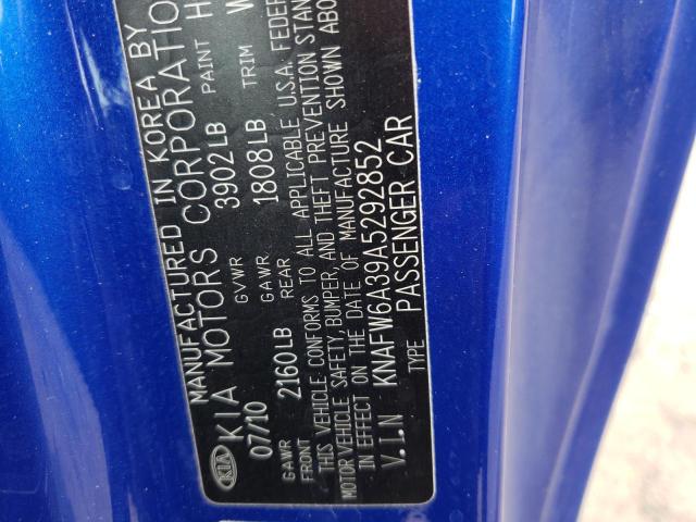 Photo 10 from auction – 2010 KIA FORTE SX with VIN KNAFW6A39A5292852