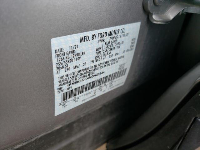 Photo 10 from auction – 2022 FORD EXPLORER S with VIN 1FM5K8GC4NGA20244