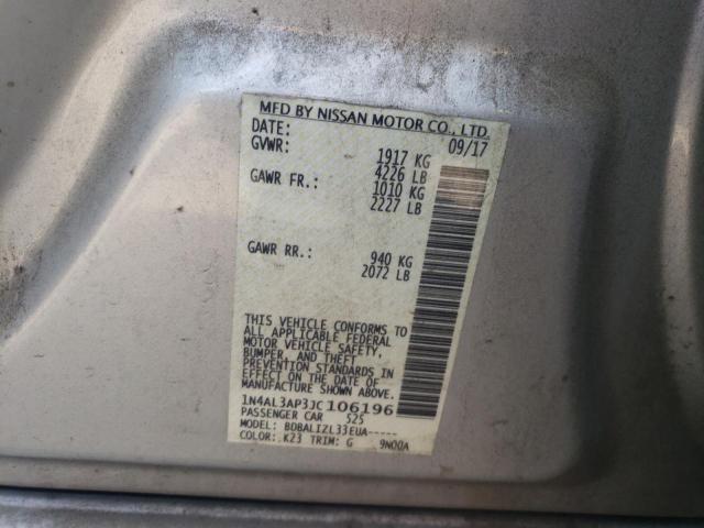 Photo 10 from auction – 2018 NISSAN ALTIMA 2.5 with VIN 1N4AL3AP3JC106196