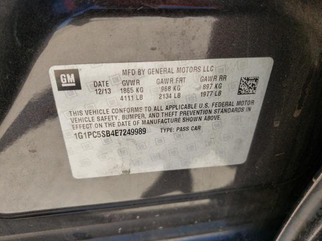 Photo 10 from auction – 2014 CHEVROLET CRUZE LT with VIN 1G1PC5SB4E7249989