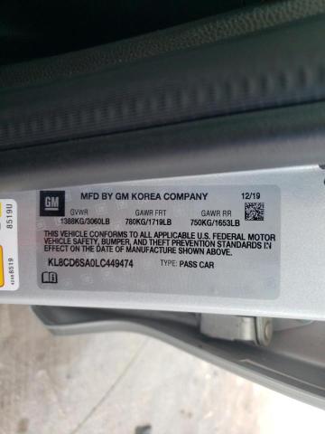 Photo 10 from auction – 2020 CHEVROLET SPARK 1LT with VIN KL8CD6SA0LC449474