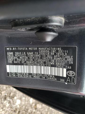 Photo 10 from auction – 2011 TOYOTA COROLLA BA with VIN 2T1BU4EEXBC697226