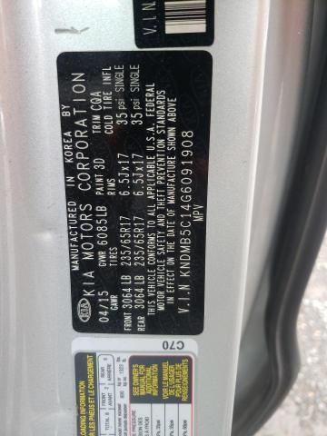 Photo 10 from auction – 2016 KIA SEDONA LX with VIN KNDMB5C14G6091908