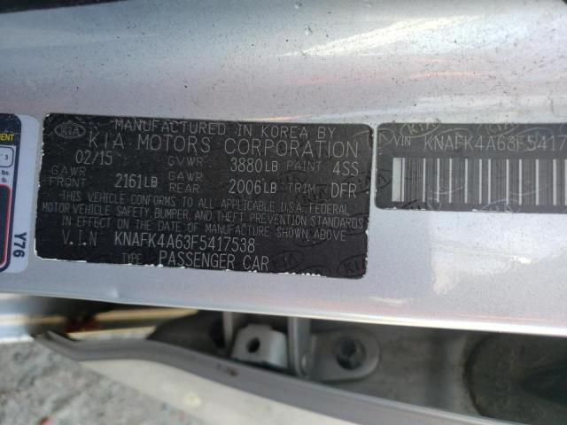 Photo 10 from auction – 2015 KIA FORTE LX with VIN KNAFK4A63F5417538