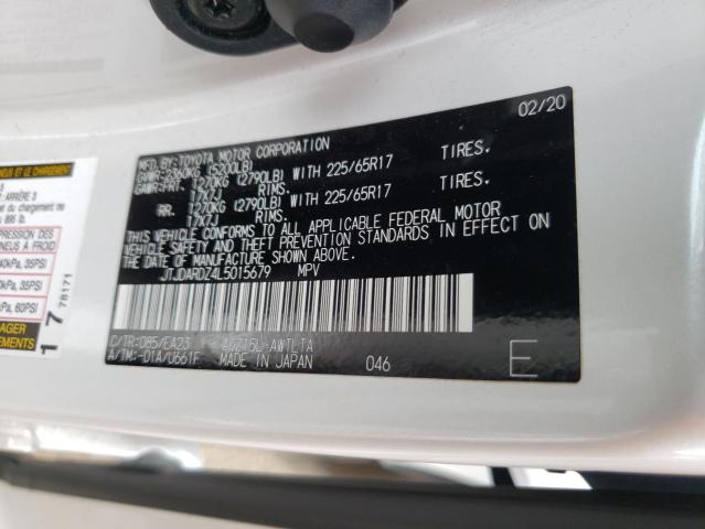 Photo 10 from auction – 2020 LEXUS NX 300 with VIN JTJDARDZ4L5015679