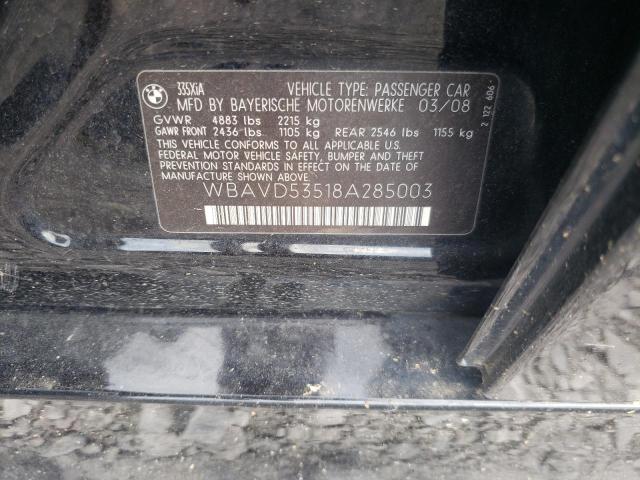 Photo 10 from auction – 2008 BMW 335 XI with VIN WBAVD53518A285003