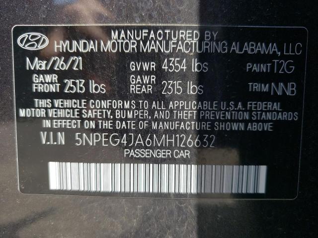 Photo 10 from auction – 2021 HYUNDAI SONATA SE with VIN 5NPEG4JA6MH126632