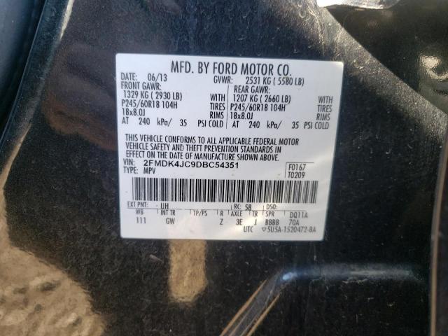 Photo 10 from auction – 2013 FORD EDGE SEL with VIN 2FMDK4JC9DBC54351
