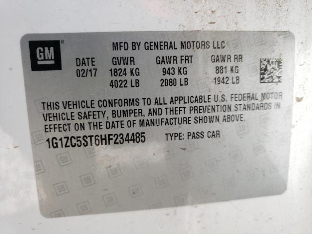 Photo 10 from auction – 2017 CHEVROLET MALIBU LS with VIN 1G1ZC5ST6HF234485
