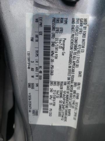 Photo 10 from auction – 2015 FORD FOCUS SE with VIN 1FADP3K24FL370412