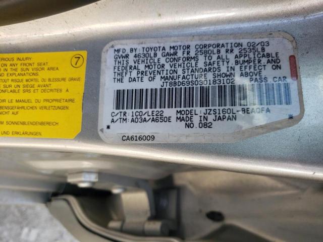 Photo 10 from auction – 2003 LEXUS GS 300 with VIN JT8BD69S030183102