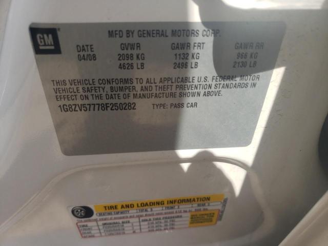 Photo 10 from auction – 2008 SATURN AURA XR with VIN 1G8ZV57778F250282