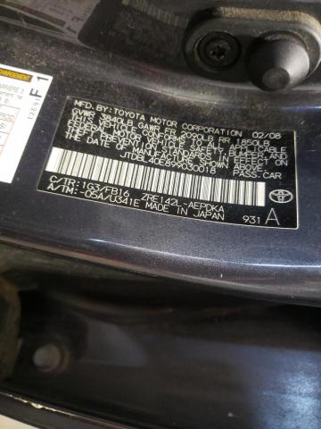 Photo 10 from auction – 2009 TOYOTA COROLLA BA with VIN JTDBL40E899030018