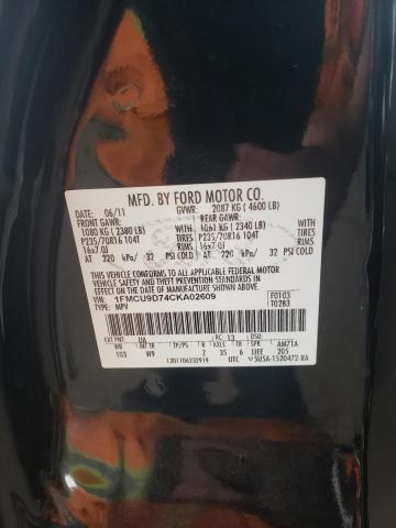 Photo 10 from auction – 2012 FORD ESCAPE XLT with VIN 1FMCU9D74CKA02609