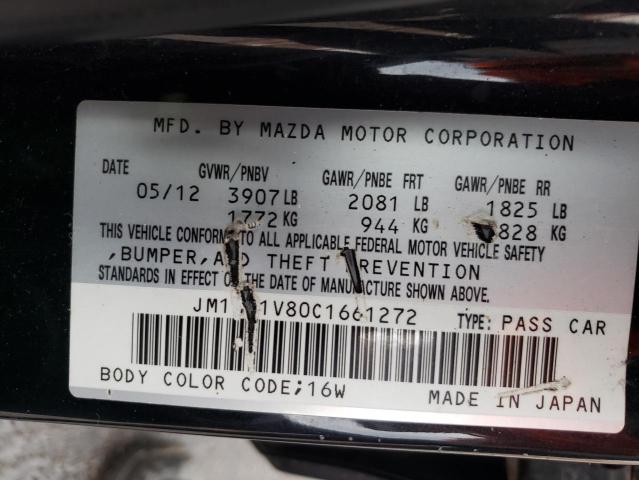 Photo 10 from auction – 2012 MAZDA 3 I with VIN JM1BL1V80C1661272