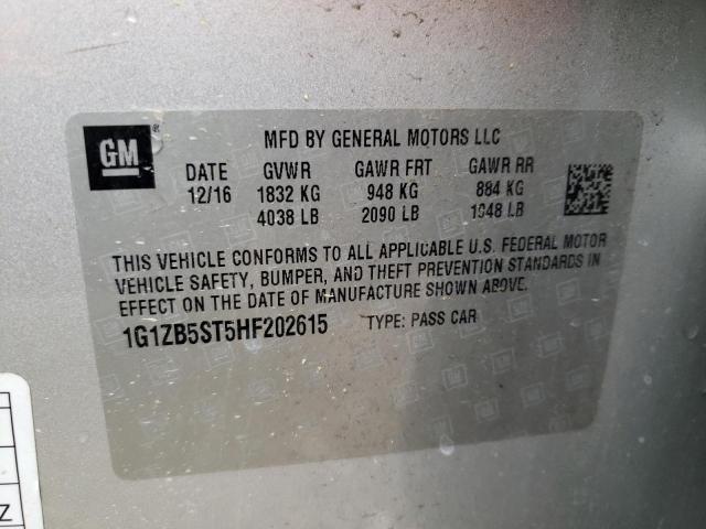 Photo 10 from auction – 2017 CHEVROLET MALIBU LS with VIN 1G1ZB5ST5HF202615