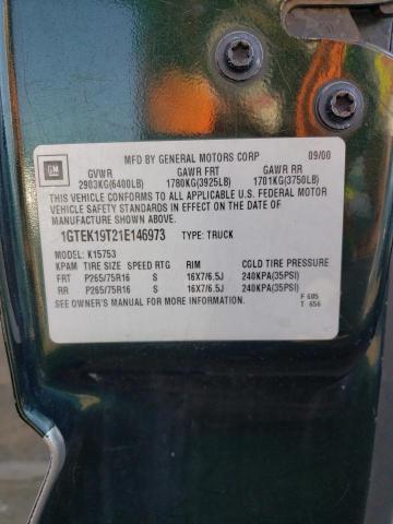 Photo 10 from auction – 2001 GMC NEW SIERRA with VIN 1GTEK19T21E146973