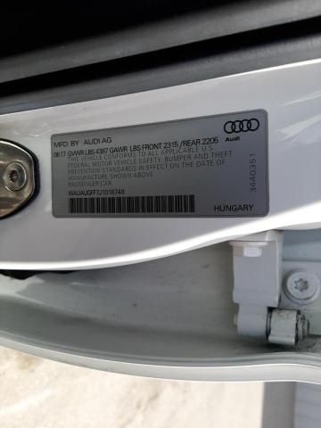 Photo 10 from auction – 2018 AUDI A3 PREMIUM with VIN WAUAUGFF7J1016749