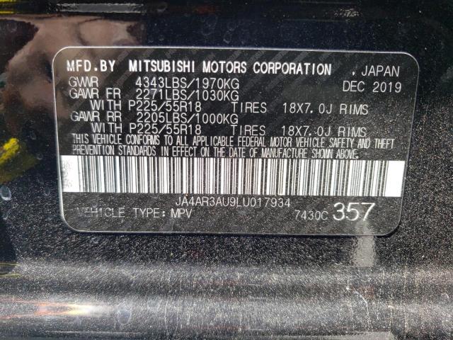 Photo 10 from auction – 2020 MITSUBISHI OUTLANDER with VIN JA4AR3AU9LU017934