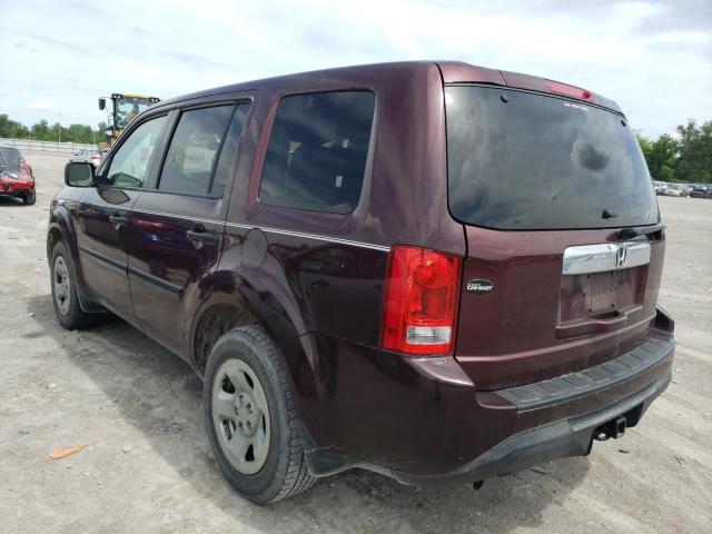 Photo 3 from auction – 2013 HONDA PILOT LX with VIN 5FNYF3H20DB018689