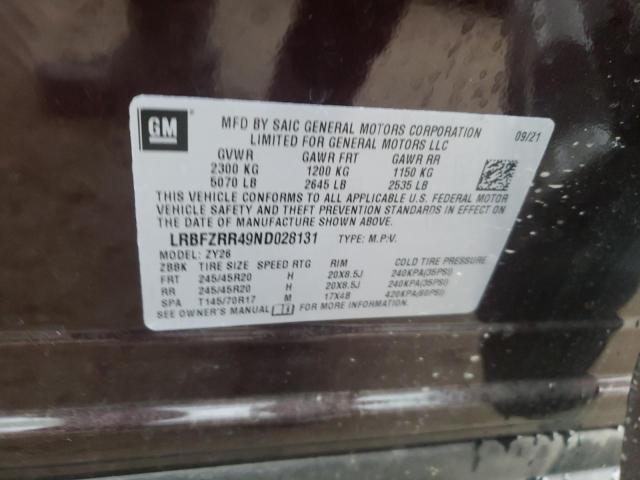 Photo 10 from auction – 2022 BUICK ENVISION A with VIN LRBFZRR49ND028131