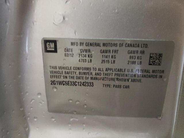 Photo 10 from auction – 2012 CHEVROLET IMPALA LTZ with VIN 2G1WC5E33C1242333