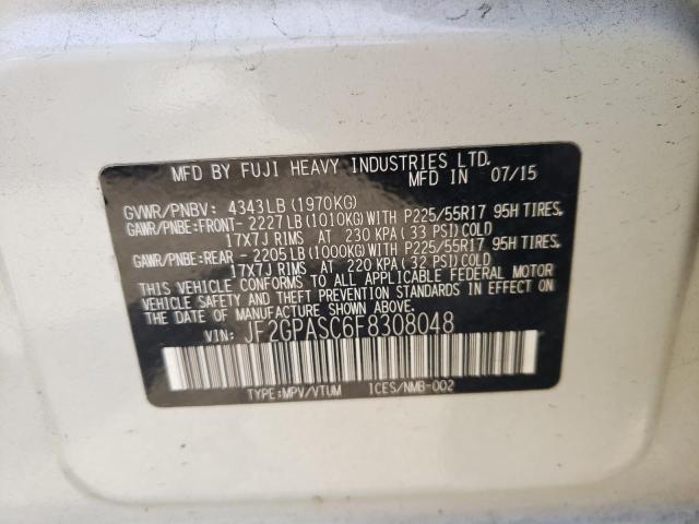 Photo 10 from auction – 2015 SUBARU XV CROSSTR with VIN JF2GPASC6F8308048