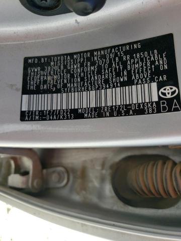 Photo 10 from auction – 2016 TOYOTA COROLLA L with VIN 5YFBURHE6GP394914