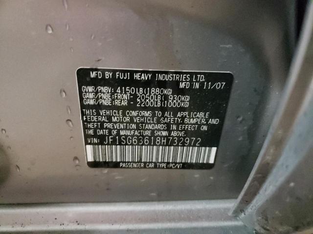 Фото 10 с аукциона – 2008 SUBARU FORESTER 2 с VIN JF1SG63618H732972