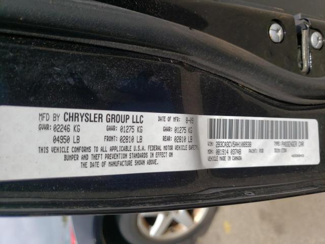 Photo 10 from auction – 2010 DODGE CHARGER SX with VIN 2B3CA3CV5AH108938