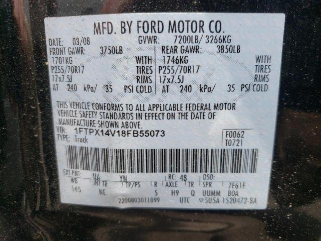 Photo 10 from auction – 2008 FORD F150 with VIN 1FTPX14V18FB55073