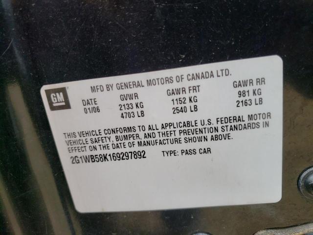 Photo 10 from auction – 2006 CHEVROLET IMPALA LS with VIN 2G1WB58K169297892